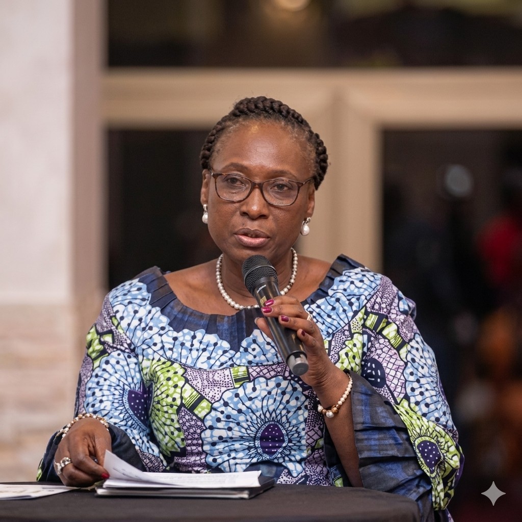 Chantal Chambu Mwavita pendant une rencontre publique